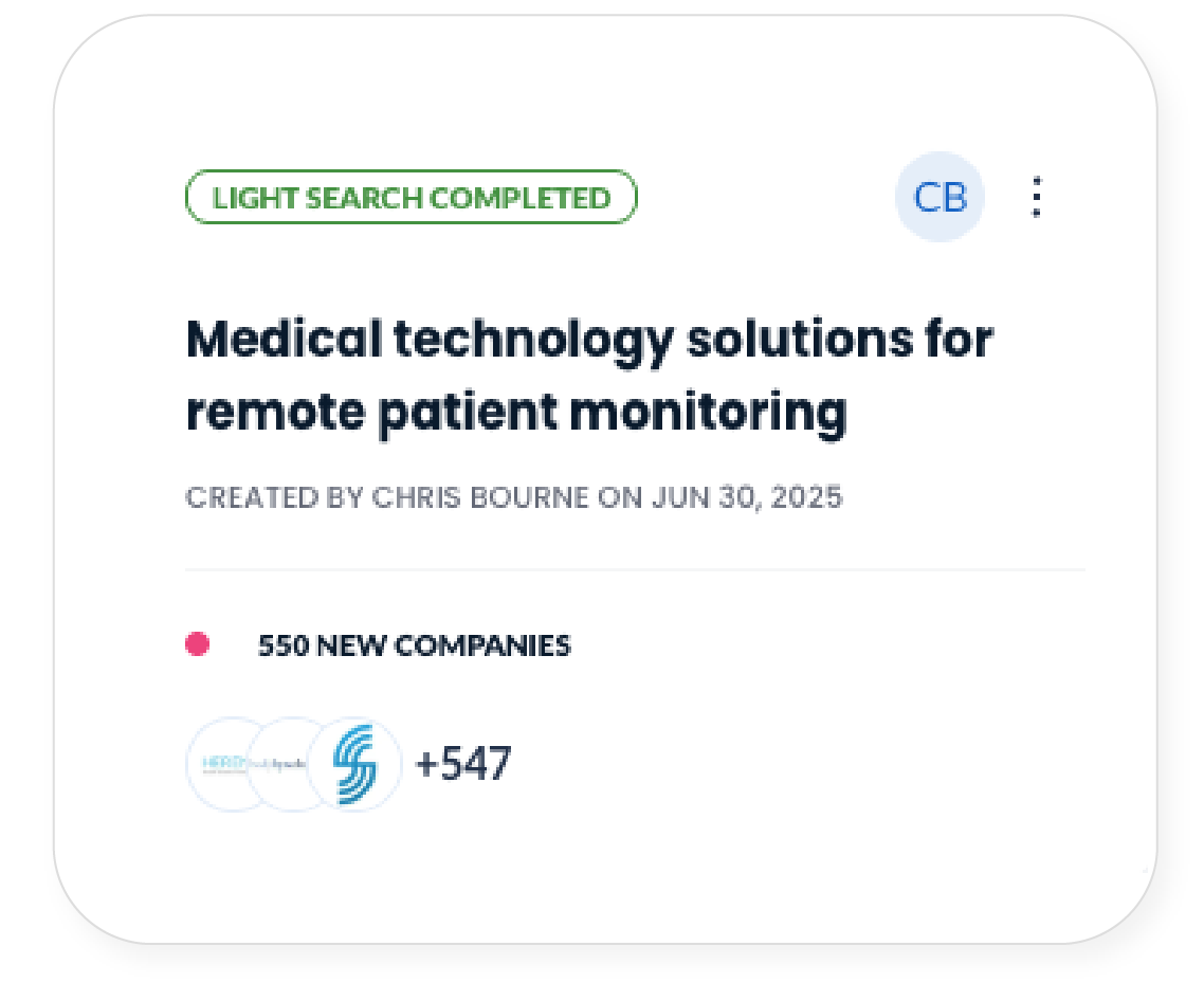 Light search completed - market intelligence