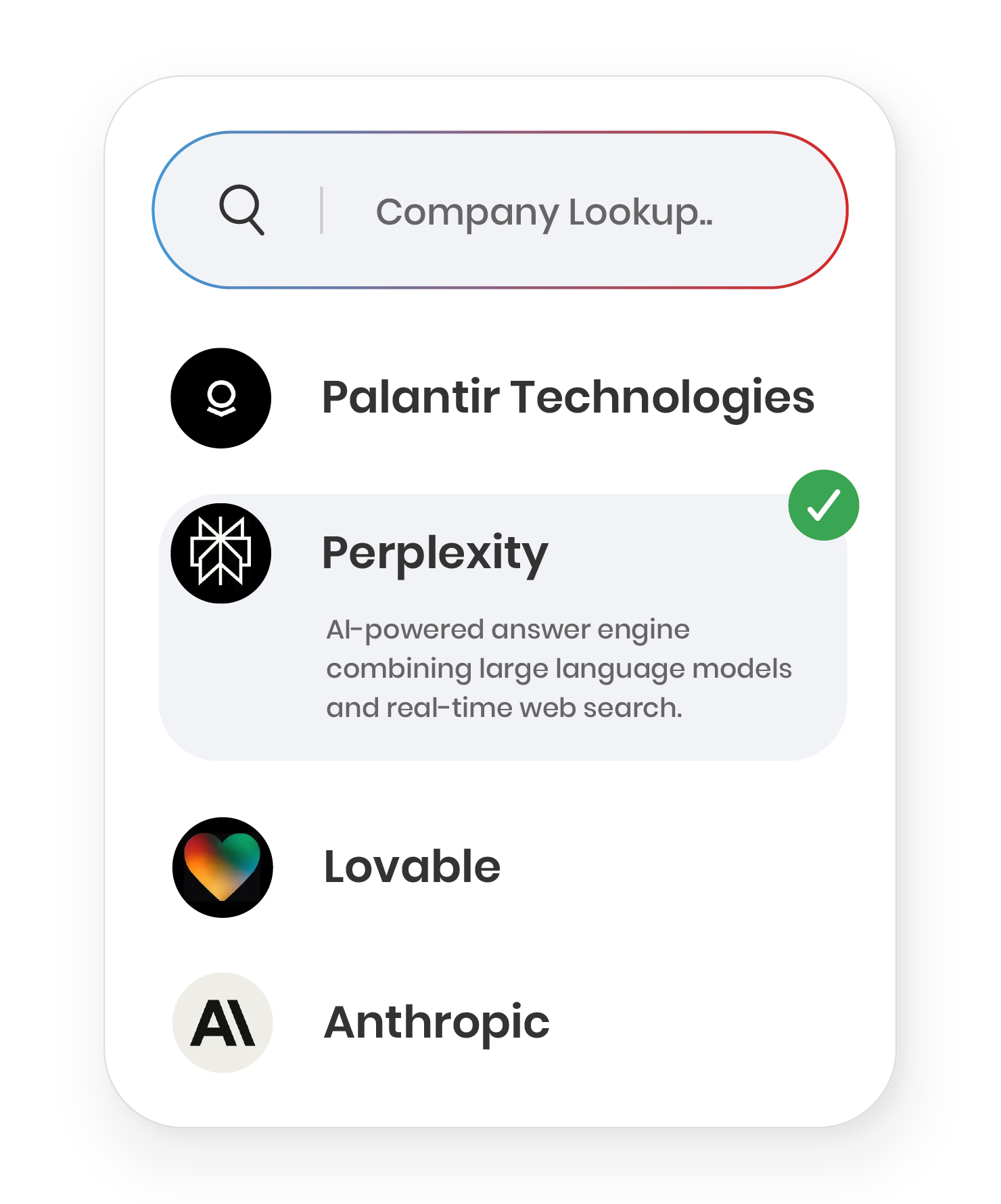 Company lookup - company intelligence