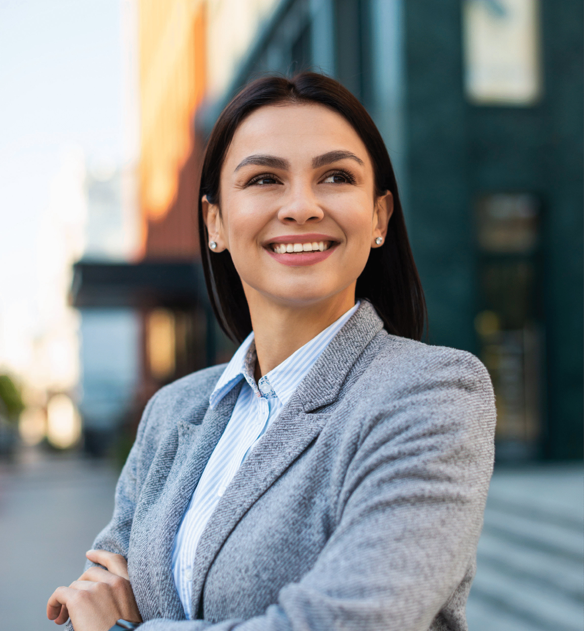 Company intelligence - woman smiling