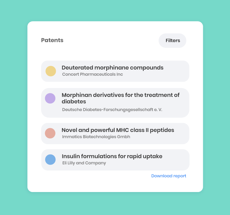 Patents for pharmaceutical companies